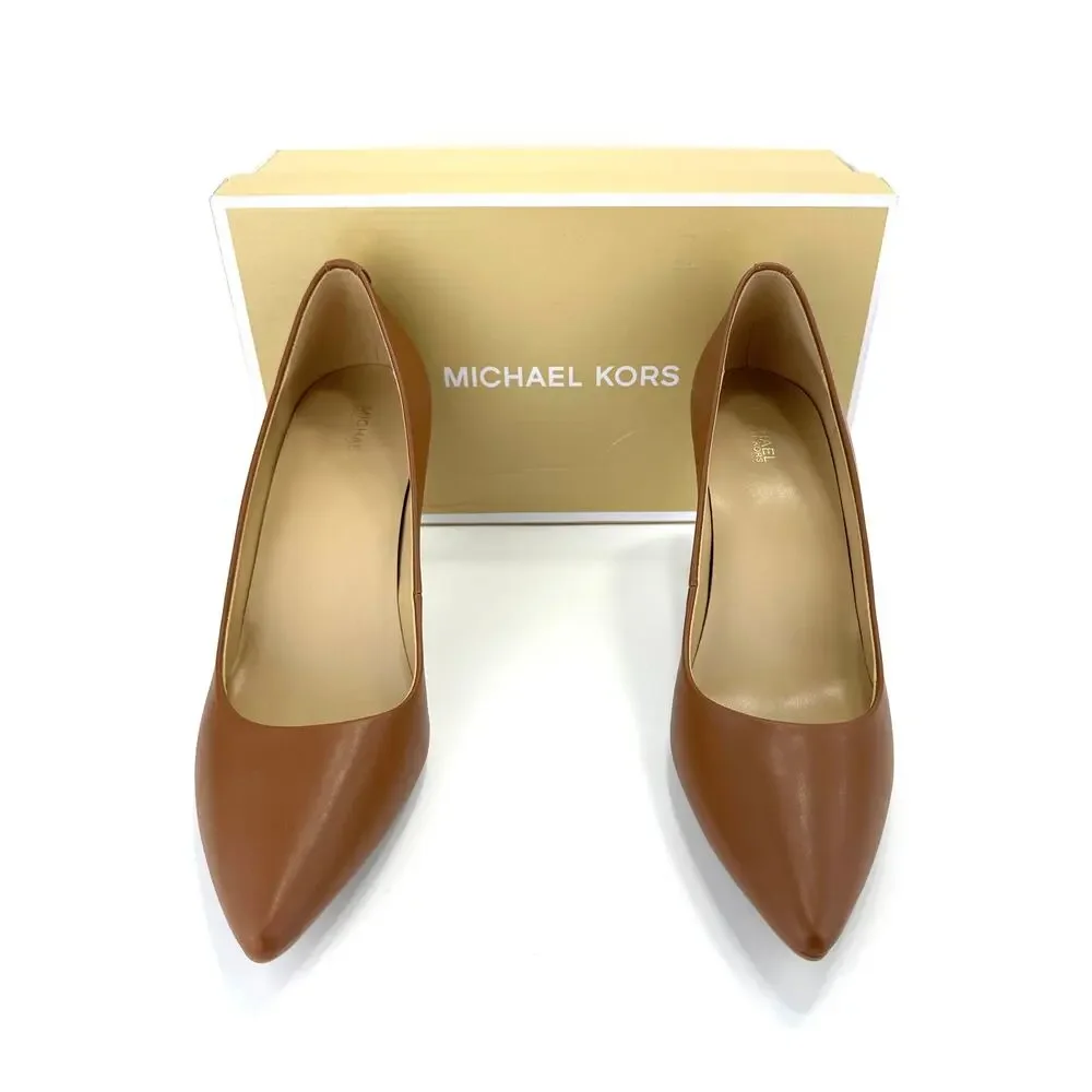 Michael Kors Dorothy Flex Pump Sz 11 Rich Luggage/Brown Color Stiletto Heels New